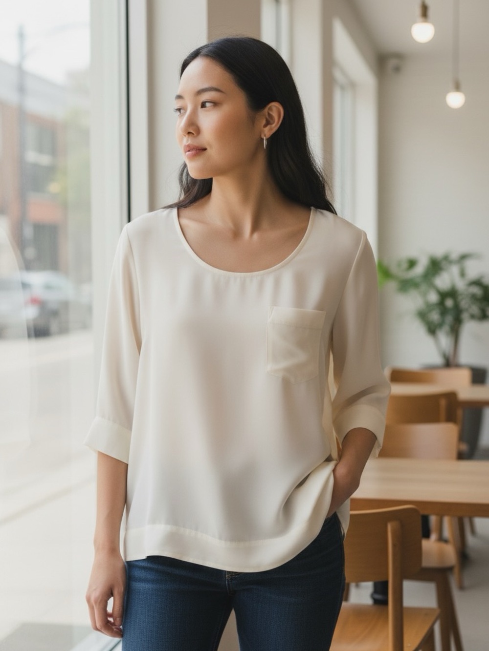 🤍 French Connection Classic 100% Silk Blouse | US Size 6 🤍